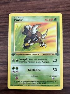 Pinsir 25/64 Jungle Set Non-Holo Rare First Edition Vintage Pokemon Card