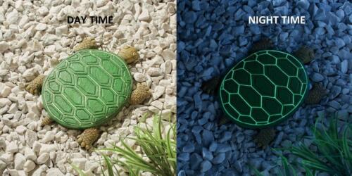 Garden Outdoor Glow In The Dark Turtle Stepping Stone Resin 12