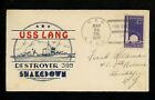 US Naval Ship Cover USS Lang DD-399 Pre WWII 5/24/1939 Portsmouth VA