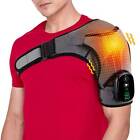 Electric Heating Vibration Shoulder Joint Pad Brace Therapy Massager Pain Relief
