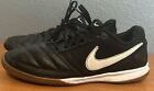 NIKE GATO sz 9 BLACK LEATHER INDOOR SOCCER SHOES