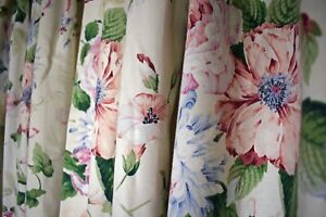 Custom drapes pleated Schumacher CHINTZ country french floral 81
