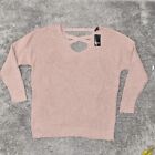 NEW Torrid Women's Size 2 Pullover Sweater  Pink Long Sleeve Cotton Blend