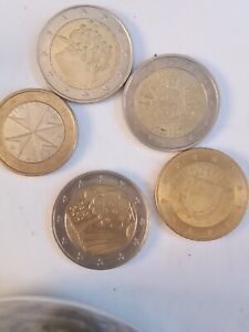 50 2, 1 EURO CENT LOT OF 5 COINS MIXED VALUE mixed collection 2012 /13/ 17 2019