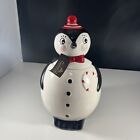 New Carnival Cottage By Johanna Parker Christmas Penguin Cookie Jar (Read)