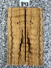 STABILIZED SPALTED CURLY TIGER MAPLE KNIFE SCALES HIGHLY FIGURED EXOTIC WOOD#843