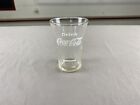 Vintage ORIGINAL ETCHED Coca-Cola SYRUP LINE Glass 4in Tall