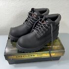 Skechers Black Boots Men 9.5 Utility Footwear Verdict Waterproof Leather SN 4442