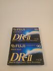 Fuji DR-II High Bias 90 Minute Blank Audio Cassette Tape NEW & SEALED 2 Singles