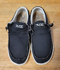 Hey Dude Men's Wally Sox Onyx Slip-On Shoes Black White Size 12