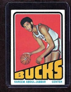 1972-73 Topps Basketball #100 Kareem Abdul-Jabbar, Milwaukee Bucks, HOF, VG-EX!