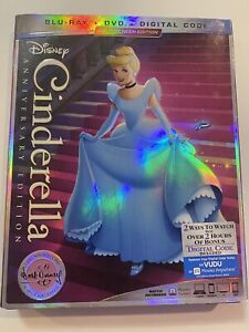 Disney CINDERELLA  Blu-ray, DVD  Anniversary Edition With Slipcover