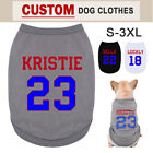 Custom Personalized Dog Cat T-Shirt Pet Clothes Small Puppy Sports Vest Yorkie