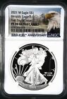 2021 W SILVER AMERICAN EAGLE $1 Heraldic T-1 NGC PF70 UCameo First Day Of Issue