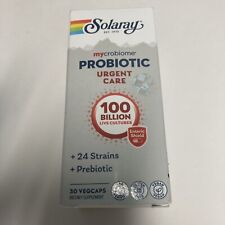 Solaray Mycrobiome Probiotic Urgent Care 100 Billion 30ct Exp11/24 #3213