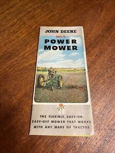 John Deere - No. 5 Power Mower - original 1940s advertising brochure GREAT SHAPE