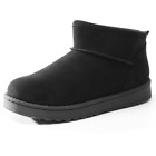 Women Ankle Booties Winter Warm Faux Fur Lining Slip On Snow Boots