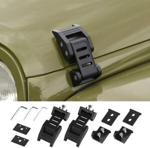 Stainless Steel Hood Latches Hood Lock Catch Kit for Jeep Wrangler JK JL JT07-22 (For: Jeep)