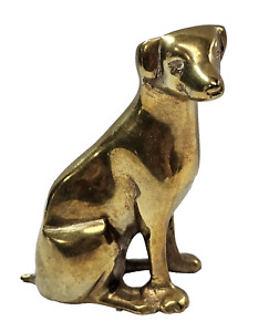 Vintage Brass Hollow Dog Figurine/Collectible/Animal Brass Figures 3 3/8