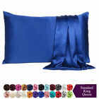 Pillowcase Queen King Standard Silk Satin Bedding Single Ultra Soft Pillow Cover