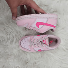 Nike Dunk Low Triple Pink Shoes Sneakers Toddler 8C DH9761-600