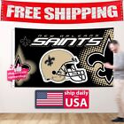 Orleans Saints NOLA Large Flag 3x5 Banner Football NFL Sports for Outdoor Garage