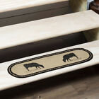 Sawyer Mill Charcoal Pig Cow OR Rooster Jute Stair Tread Oval/Rectangle 8.5x27