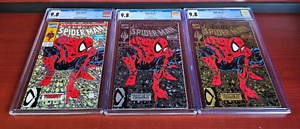 Spider-Man #1 1990 Gold Silver Green Variant Cover Set McFarlane CGC 9.8 GRADED