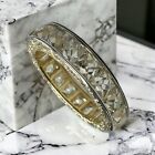 5.76cts TTW French Cut Diamond Vintage Style Yellow Gold &Platinum Eternity Band