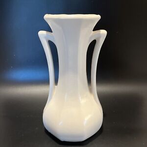 Vintage 1940s McCoy Pottery Art Deco Matte Ivory Glaze Vase 9