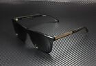 GUCCI GG0381S 007 Rectangular Sqr Black Crystal Black Grey 57mm Men's Sunglasses