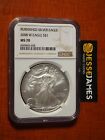 2008 W BURNISHED SILVER EAGLE NGC MS70 CLASSIC BROWN LABEL