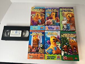 Bear in the Big Blue House VHS Lot of 7 Playhouse Disney Jim Henson Kids Show