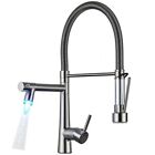 Commercial Brushed Nickel LED Kitchen Sink Faucet w/ Pull Down Sprayer Mixer Tap