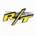 OEM For RT Front Grill Emblems R/T Car Badge New Yellow Black Nameplate Sticker
