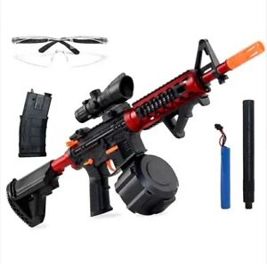 Red Electric Gel Ball Blaster M4A1 Toy Automatic Outdoor Activities Rifle Orbees