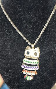 Owl Pendant And Chain Necklace