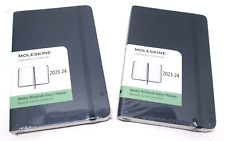 2 Moleskine 2023 - 24 Weekly Notebook Planner Small Hard Cover in Sapphire Blue