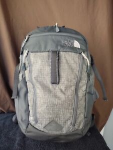 The North Face Surge Backpack Gray FlexVent Padded Laptop Travel Hiking School