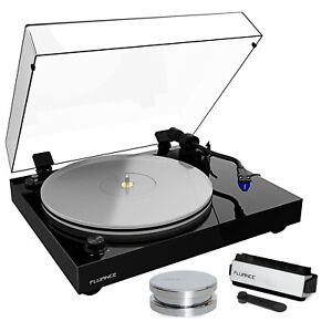 Fluance RT85 Reference Turntable with Record Weight and Vinyl Cleaning Kit