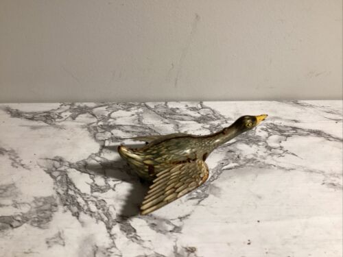 Antique Germany Bavaria Mechanical Flying wind up Duck toy tin