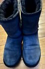 Womens UGG Classic Short Boots - Eve Blue Suede, Size 8 US