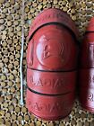 Polo Knee Guards Mens Large  3 Strap Pair Red Coke Style