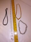 New ListingVintage Jewelry 4 Necklace Choker Lot broken clasp see pictures