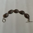 VINTAGE Handcrafted RODNEY CONCHA TAOS ARTS CONCHO Coin Silver Bracelet 7.5”
