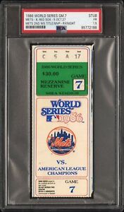 1986 World Series Game 7 Stub PSA 1.5 FR