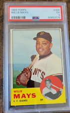 1963 TOPPS CARD WILLIE MAYS SAN FRANCISCO GIANTS NEW YORK METS # 300 PSA 5 EX