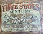 Antique Three States Mixture Tobacco Tin Kentucky Virginia Louisiana