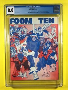 Foom #10 Giant Size X-Men Preview CGC 8.0 White Pages Beauty Marvel 1975