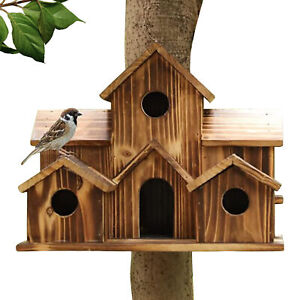Outdoor Bird House Large 6 Holes Hummingbird Nest for Courtyard Garden Decor
